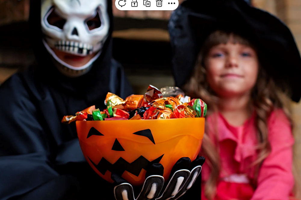 Sweeten someone else's day and donate Halloween candy to troops, the elderly, or children in need. Photo courtesy of Canva