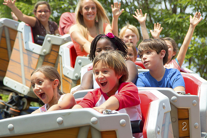 Let the park provide the thrills for a birthday crew. 