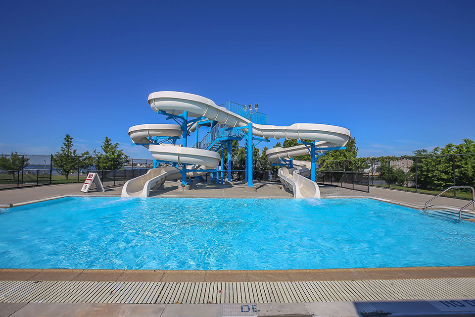 Wantaugh Park has a pair of water slides